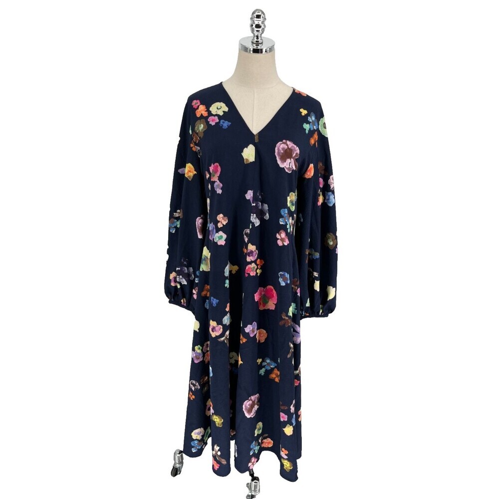 Stine Goya Dress Women's Size Large Rosen Abstract Floral Scandi Maximalist